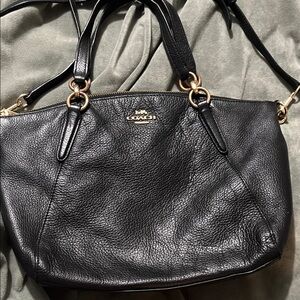 Coach Black Leather Shoulder Bag